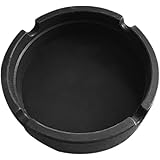 Rubber Silicone Soft Eco-Friendly Heat Resistant Pocket Round Shatterproof Cigar Ashtray Black