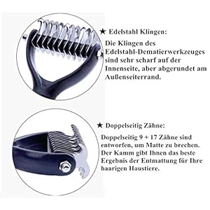 Voyage, spazzola per il sottopelo, per cani e gatti dal pelo medio-lungo, elimina nodi e grovigli di pelo per un pelo in…