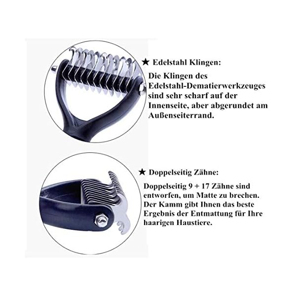 Voyage, spazzola per il sottopelo, per cani e gatti dal pelo medio-lungo, elimina nodi e grovigli di pelo per un pelo in…