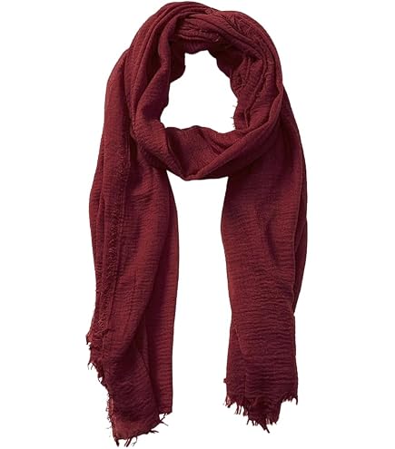 XRDSS Summer Cotton Blend Crinkle Vintage Soft Scarf with Fringed