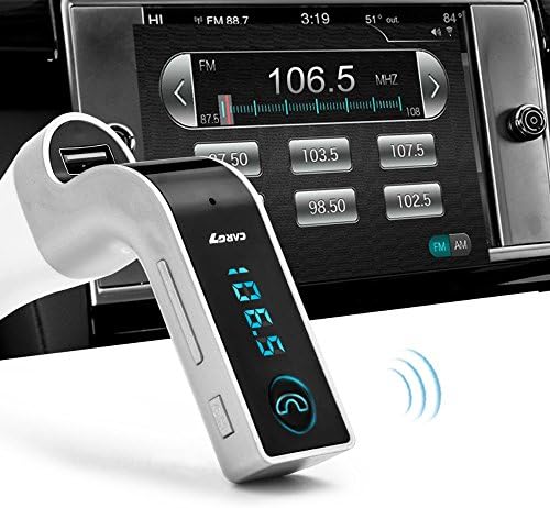 Sketchfab Car G7 Bluetooth FM Transmitter with USB Flash Drives TF Music Player USB Charger Compatible for All Android, iOS