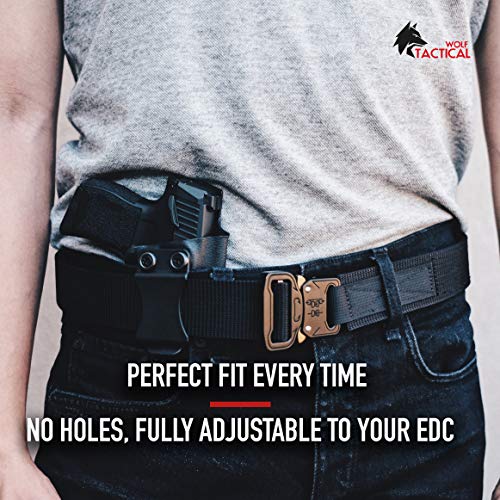 WOLF TACTICAL Heavy Duty Hybrid QuickRelease EDC Belt 2Ply 1.5” CCW