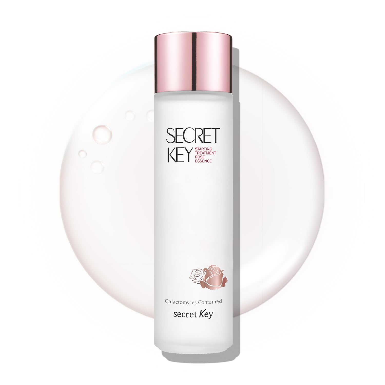 SECRET KEY Starting Treatment Essence Rose Edition 5.07 fl.oz. (150ml) - 94% Galactonyces Fermented Filtrate & Rose Flower Water, Anti-Wrikle & Moisturizing First Step Skin Care Essence, Paraben Free