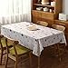 100% Waterproof PVC Vinyl Tablecloth,Printing Flower Picnic Wipeable Plastic Tableclothes,Spill Proof Vinyl Waterproof Oil Proof No-Iron Heavy Duty Rectangular Tablecloths Outdoor and Indoor Use
