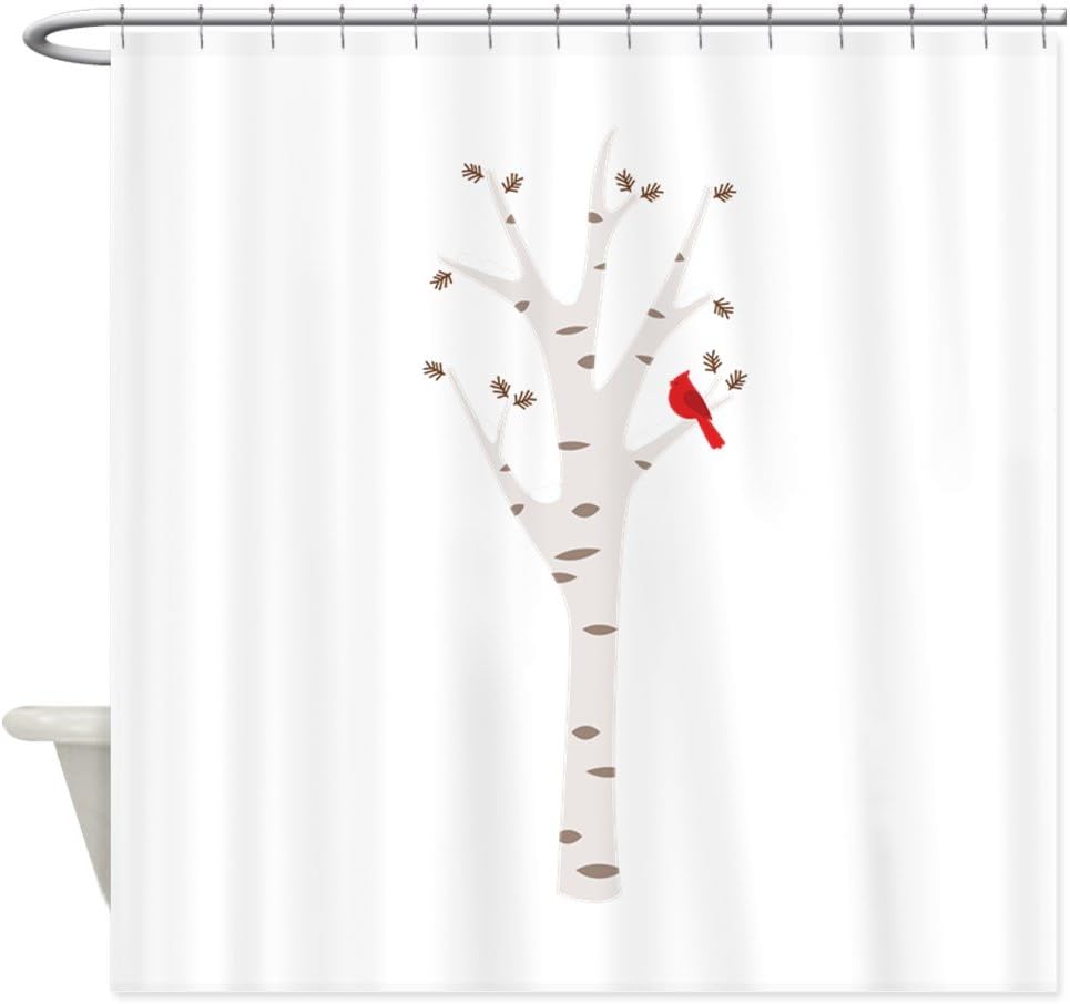 Amazon Com Cafepress Winter Birch Tree Cardinal Bird Shower