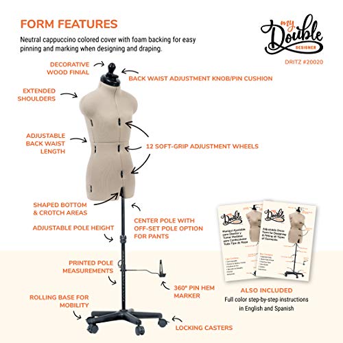Dritz My Double Designer Adjustable Dress Form, Petite Pricepulse