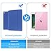 Coralov Case for iPad Pro 12.9 Inch 2017/2015 with Pencil Holder - Lightweight Soft TPU Back Cover and Trifold Stand with Auto Sleep/Wake,Protective for iPad Pro 12.9 Inch(1st & 2nd Gen) Blue