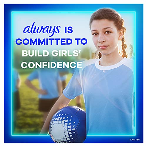 Always Maxi Feminine Pads with Wings for Women, Size 4, Overnight, 144