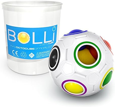 Rainbow Magic Ball Fidget Puzzle - BOLLi | Push 11 Colored Balls into Matching Holes | Brain Teaser EDC Stress Relieve Speed Cube Toy | Premium Cool Fun Brain Teaser for Kids &amp; Adults | Storage Box