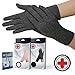 Doctor Developed Hand Compression Gloves for Arthritis Pain Relief, Cotton Gloves for Women & Men, Rheumatoid Arthritis Gloves Doctor Handbook (Full Lenth, Grey, S)
