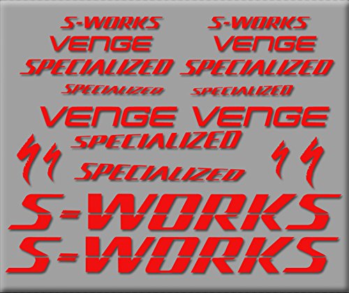 Ecoshirt KE-GCDW-9KUJ S-Works Sworks Venge R278 Vinyl Adesivi Decal Sticker Aufkleber Sticker Stickers, Red
