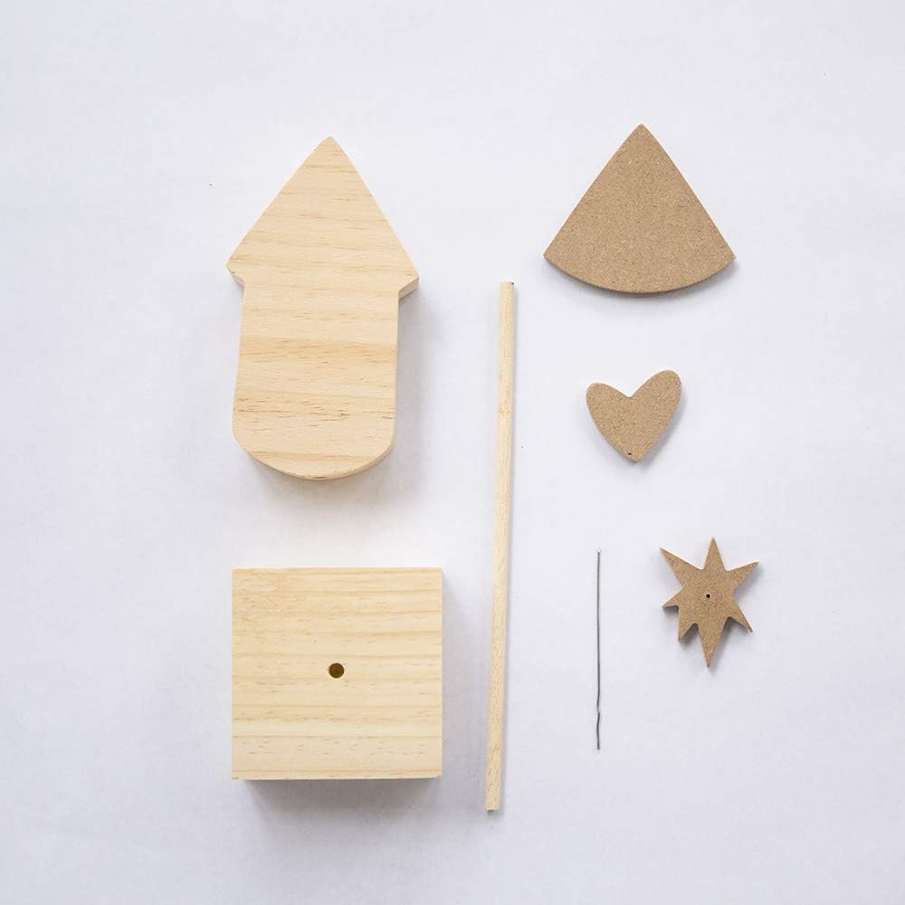 wooden activity rocket