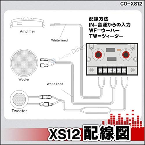 Amazon ファクトリーダイレクト Co Xs12 Ver 2 クリアー 高級パーツ採用 純正対応 音質改善2wayクロスオーバーネットワーク オーディオパーツ 車 バイク