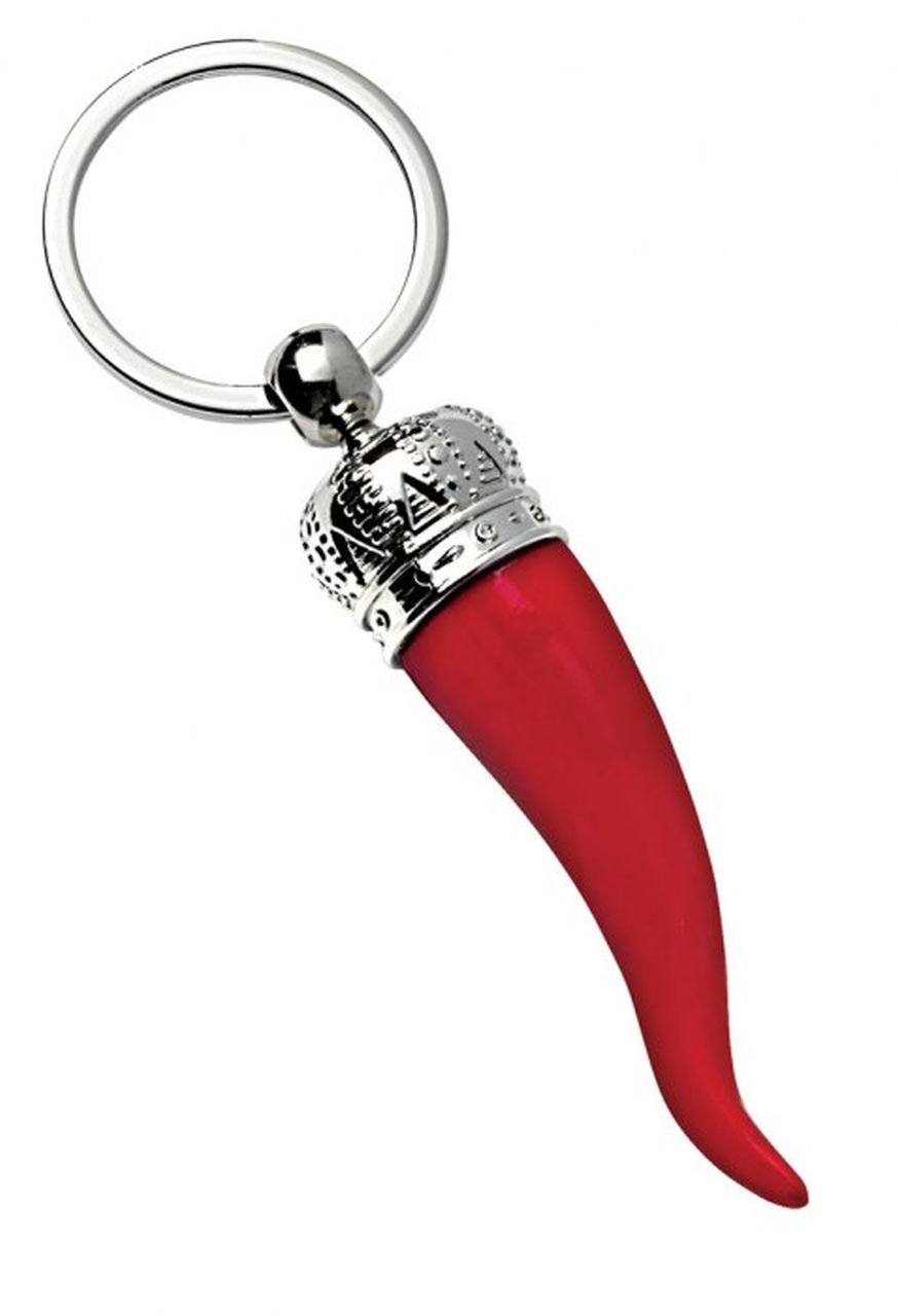Lucky red cornet keychain cod.EL7884 cm 11x3,5x1,9h by Varotto & Co.