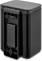 Brabantia Bo Waste Bin 4L Small Wall Mount Matt Black Easy Open Soft Close view 5