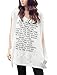 Allegra K Ladies V Neck Sleeveless Pockets Letters Front Loose Tunic Top