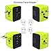 Travel Adapter, JMFONE Universal Travel Adapter 3.4A Type C 4 USB International World Power Plug Adapter Kit Travel Wall Charger USB Plug with UK, EU, AU, US for 200 countries (green)