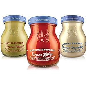 Curtice Brothers Piccolo BBQ Grill Mix 6 x 65 g – Bio Ketchup & Bio Mayonnaise & Bio Senf – feine Saucen zum Probieren