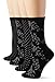 PEDS Women's Spiraling Floral and Dot Crew Socks 4 Pairs