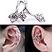 1pcs Vintage Alloy Earrings Stud Leaf Design Earring Ear Cuff Wrap Clip Ear Ring Silver