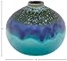 Rivet Mid Century Modern Round Ceramic Home Decor Flower Vase - 5 Inch, Blue and Green
