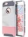 ULAK iPhone 6s Case, iPhone 6 Case, Colorful Slim Shockproof Protective Hybrid Hard PC Back Soft TPU Bumper Cover Girls Men Women Boys Case for iPhone 6S/6 (4.7 Inch) (Grey/Minimal Stripes)