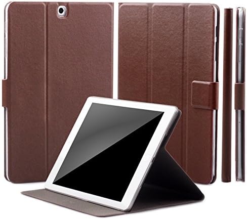 iCues Case Compatible with Samsung Galaxy Tab S2 9.7 360° Rotating Stand Puppy Brown Manzano Cover Other Leather - and Color Variations Available Smart Wallet Flip Thin Ultra Slim
