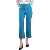 SANDY & SID Womens Pants Small Size Flared Work Slacks High Rise Slim Fit Boot Cut Crop Trousers Business Office Casual Wear