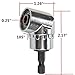 Ginode 1PC 105 Degree Right Angle Drill Angle Extension Power Screwdriver Drill+1PC Angle Extension Socket Holder Adapter+3PCS 1/4