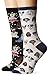 K. Bell Women's 2 Pack Novelty Crew Socks, Dog White/Black, Shoe Size: 4-10