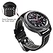 Galaxy Watch 46mm Bands, Maxjoy Gear S3 Frontier Classic Leather Watch Band 22mm Strap S3 Replacement Wristband with Metal Clasp Compatible with Samsung Galaxy Watch 46mm/ Gear S3 SmartWatch, Black