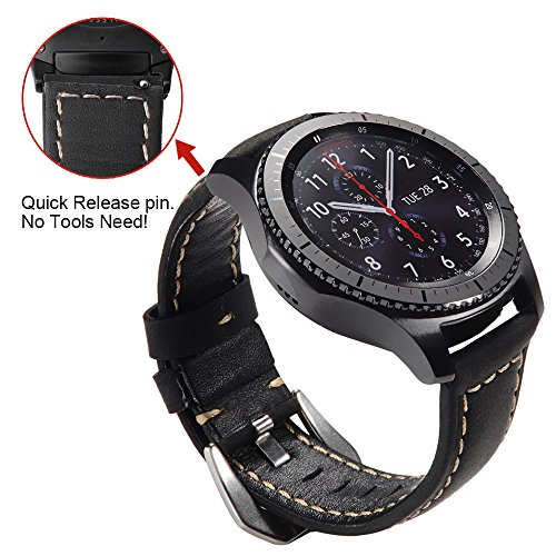 Maxjoy for Gear S3 Bands, S3 Frontier/Classic Leather Watch Band Strap