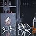 MyGift Tilting Whiskey Scotch Glass, Diamond Shape Liquor Snifter (10oz), Set of 4