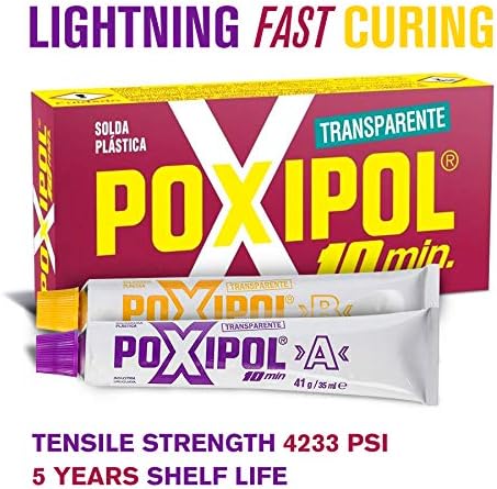 POXIPOL 10min Epoxy Adhesive glue 2.37 ounce | Super Strong glue, Transparent, Waterproof ,Fast Cure and Durable epoxy glue | For Industry, Home Repairs, Workshops, Arts and Crafts, Hobbies, Metal