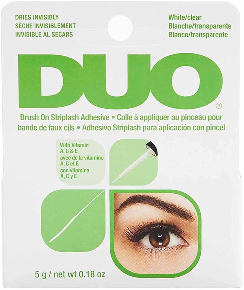 Duo Brush On Clear Lash Glue - Latex Free, Rapid Dry, Strong Hold Striplash