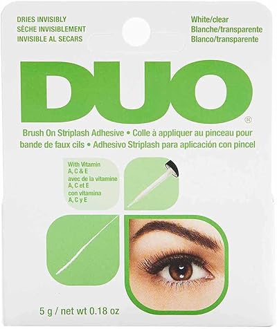 Duo Brush On Clear Lash Glue - Latex Free, Rapid Dry, Strong Hold Striplash