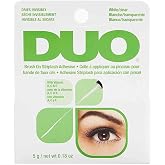 DUO Brush-On Clear Lash Glue –Waterproof Strip Lash Adhesive with Vitamins A, C & E, Long Lasting Eyelash Glue, 0.18 oz, 1 Pa