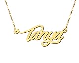 Aoloshow Tanya Initial Name Necklace Stainless