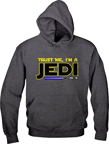BSW Men's Trust Me I'm A Jedi Star Wars Saber Hoodie 2XL Drk Heather