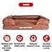 The Dog’s Bed Orthopedic Dog Bed Large Brown Plush 36x27, Premium Memory Foam, Pain Relief: Arthritis, Hip & Elbow Dysplasia, Post Surgery, Lameness, Supportive, Calming, Waterproof Washable Cover