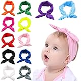 Baby Girl Headband,Fascigirl 12 Pcs Baby Knotted Headwrap Hairband for Infant Toddlers