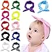 Fascigirl Baby Girl Headband, 12 Pcs Baby Knotted Headwrap Hairband for Infant Toddlers