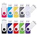 Flash Drive 16GB USB 2.0 10 Pack Swivel Blank Memory Stick Pnstaw Bulk Thumb Drive Pen Drives Jump Drive for Data Storage, File Sharing(10 Pack,Multi-Color) (16GB) primary