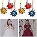 dazzling toys Necklaces LED Blinking Crystal Star Necklace Glow Toy Flash Lights,Red, Blue, Green, Yellow,Set of 24