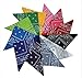 Paisley Novelty Bandanas Assorted 12-Pack 21” X 21” 100% Cotton Double Print Cowboy + FREE GIFT!