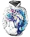 ENLACHIC Women's Unicorn Sweatshirt Hoodies Pullover,Paint Unicorn,M