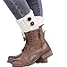 Coromose 2015 Jacquard Knitted Cuffs Toppers Liner Boot Leg Warmers Socks (New-White)