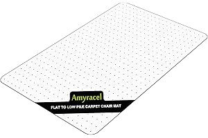 Amyracel Office Chair Mat for Low Pile Carpets, 35” x 55” Computer Chair Mat for Carpet, Clear Desk Chair Mat for Carpeted Floors, Easy Glide Floor Protector for Desk Chair