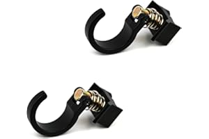 VanEssential Venture L-Track Spring Loaded Adjustable Gear Hook - Black - 2 pcs