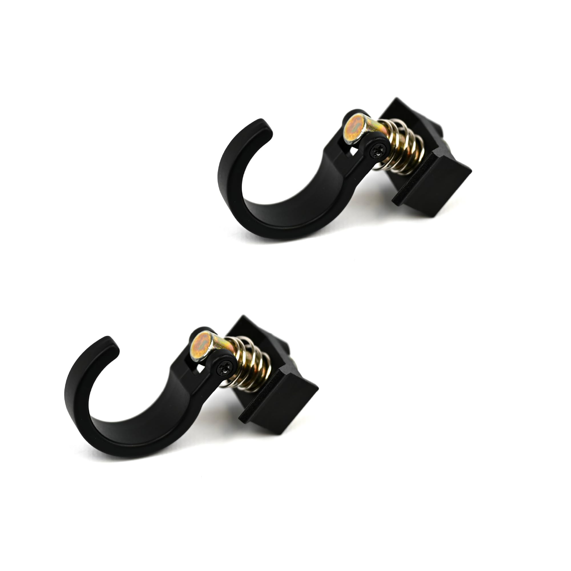 VanEssential Venture L-Track Spring Loaded Adjustable Gear Hook - Black - 2 pcs